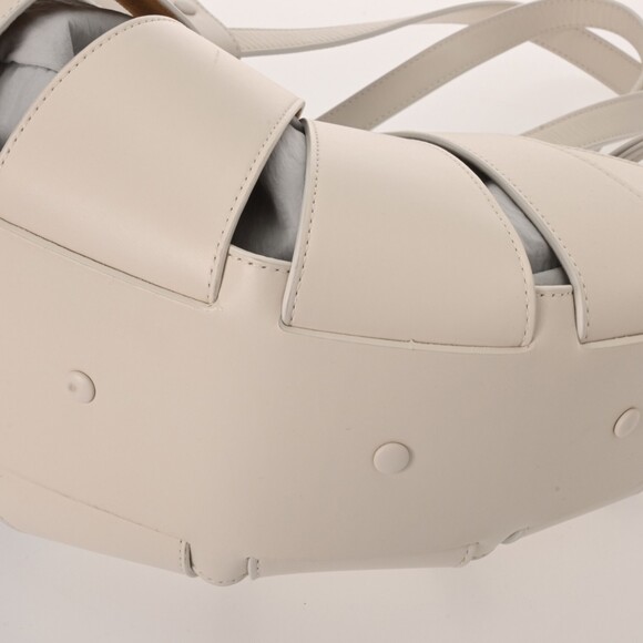 BOTTEGA VENETA The Shell White Women's Leather Handbag, A Rank, Pre-owned, Ginzo - Picture 8 of 11